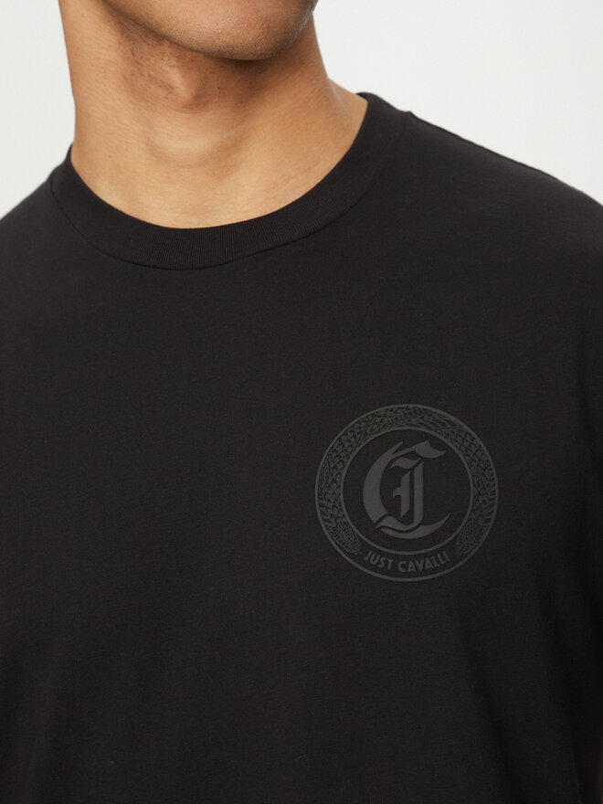 Just Cavalli Just Cavalli T-Shirt 78OAHT01 Μαύρο Regular Fit