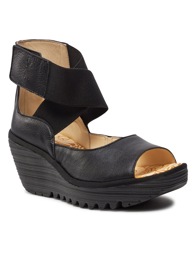 Fly london black wedge new arrivals