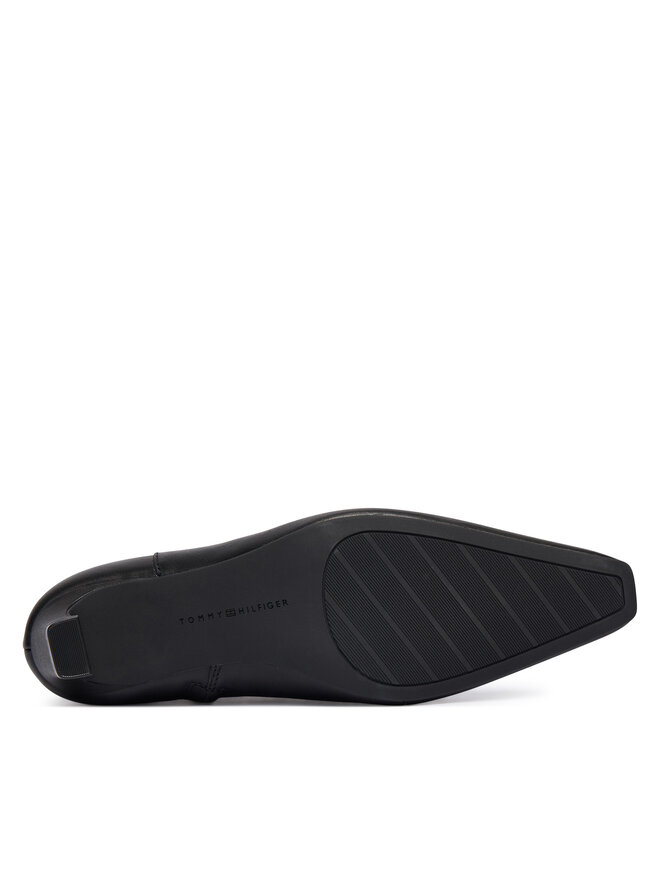 Tommy Hilfiger Боти Tommy Hilfiger Th Square Toe Kitten Bootie FW0FW08768 Черен