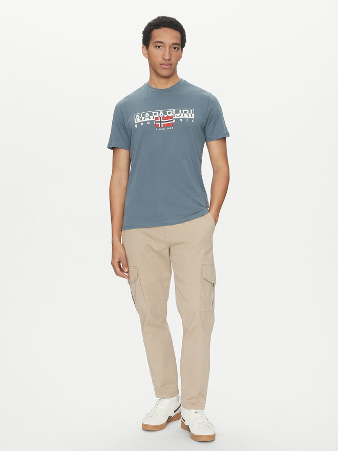 Napapijri Napapijri T-shirt S-Aylmer NP0A4HTO Zelena Regular Fit