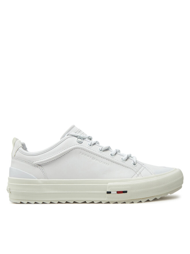 Tommy Hilfiger Αθλητικά Tommy Hilfiger Th Hi Vulc Cleat Low Lth FM0FM05452 Λευκό