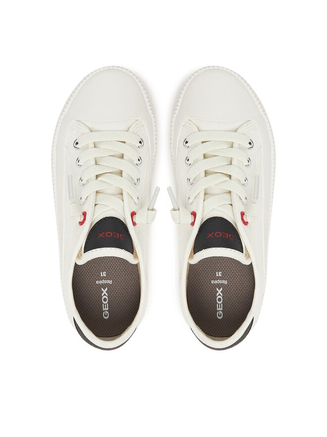 Geox Sneakers aus Stoff Geox J Tippeste J55N3A 1054 C0050 S Weiß