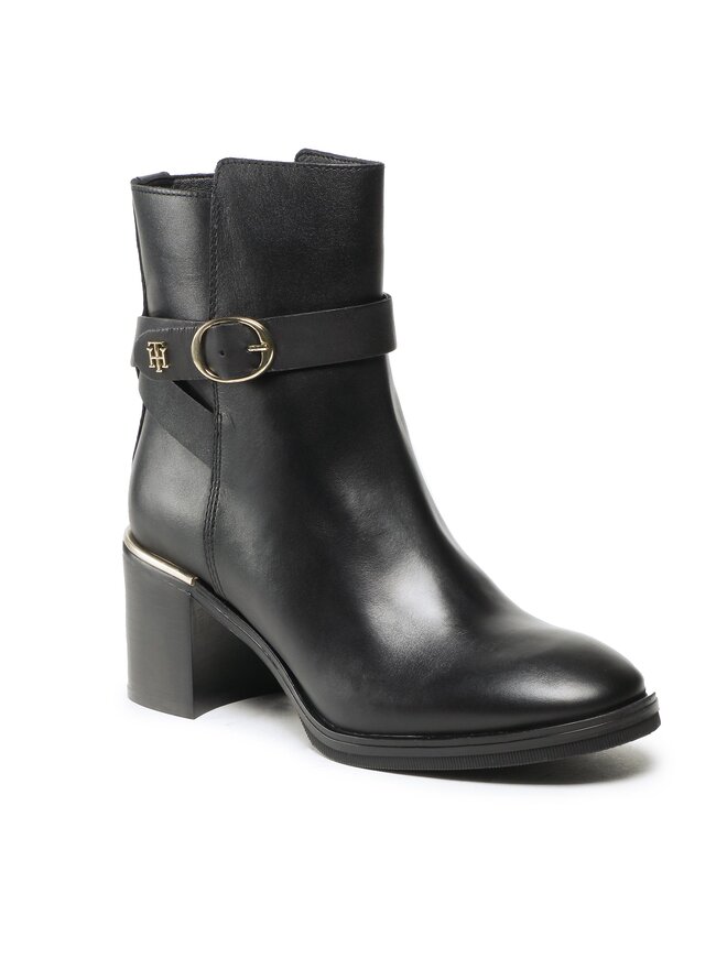 Tommy Hilfiger Μποτάκια Tommy Hilfiger Belt Heeled FW0FW06766 Μαύρο