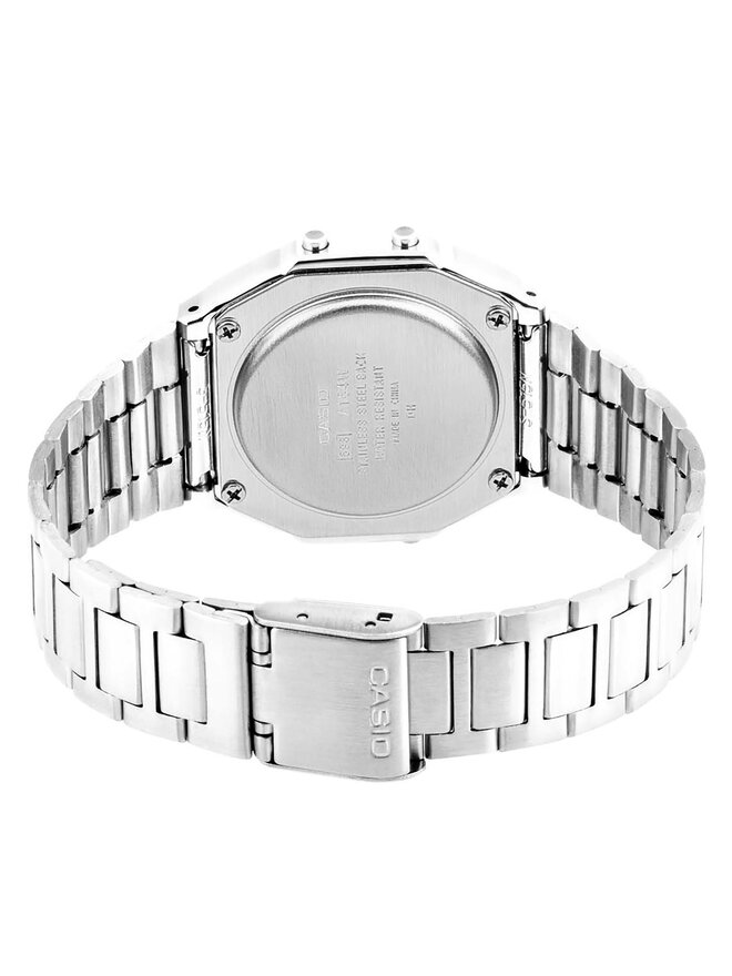 Casio Zegarek Casio Vintage A164WA-1VES Srebrny