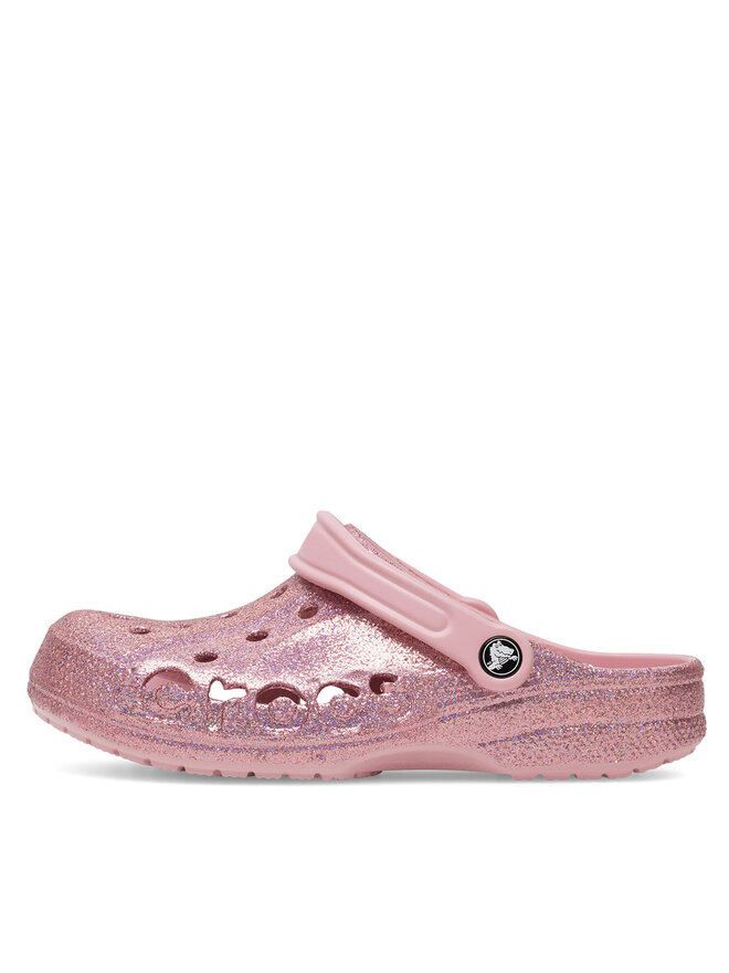 Pantoletten Crocs BAYA GLITTER CLOG 205925 606 Rosa eschuhe