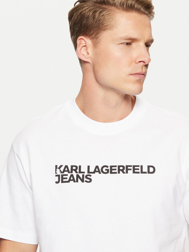 Karl Lagerfeld Jeans Karl Lagerfeld Jeans T-Shirt A1M17002 Weiß Regular Fit