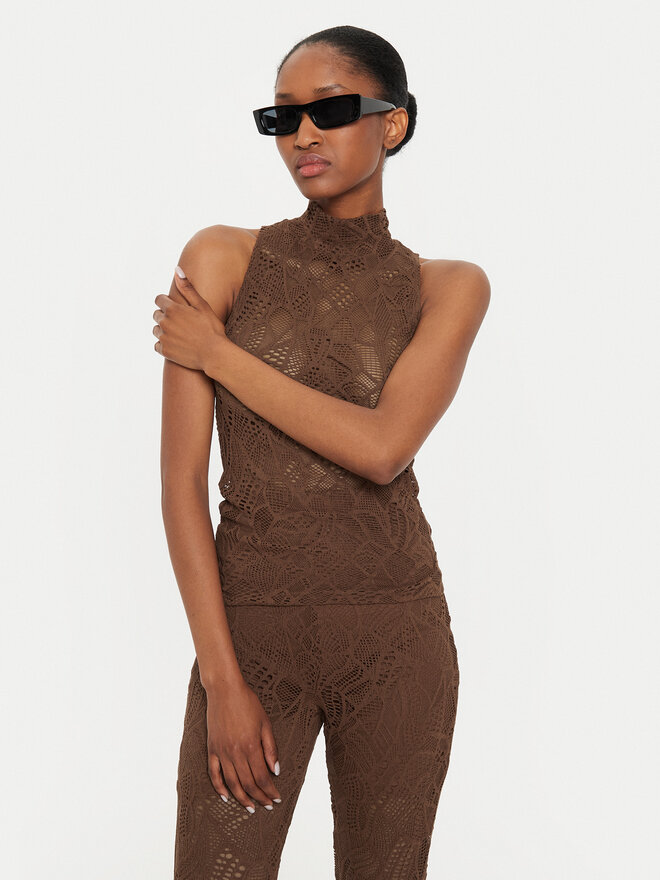 Gestuz Gestuz Топ Hilma 10909260 Коричневий Slim Fit
