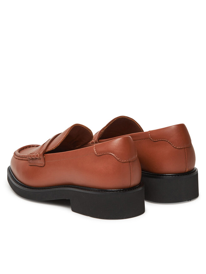 Tommy Hilfiger Loaferke Tommy Hilfiger Crest Squarish Toe Penny Loafer FW0FW08633 Rjava
