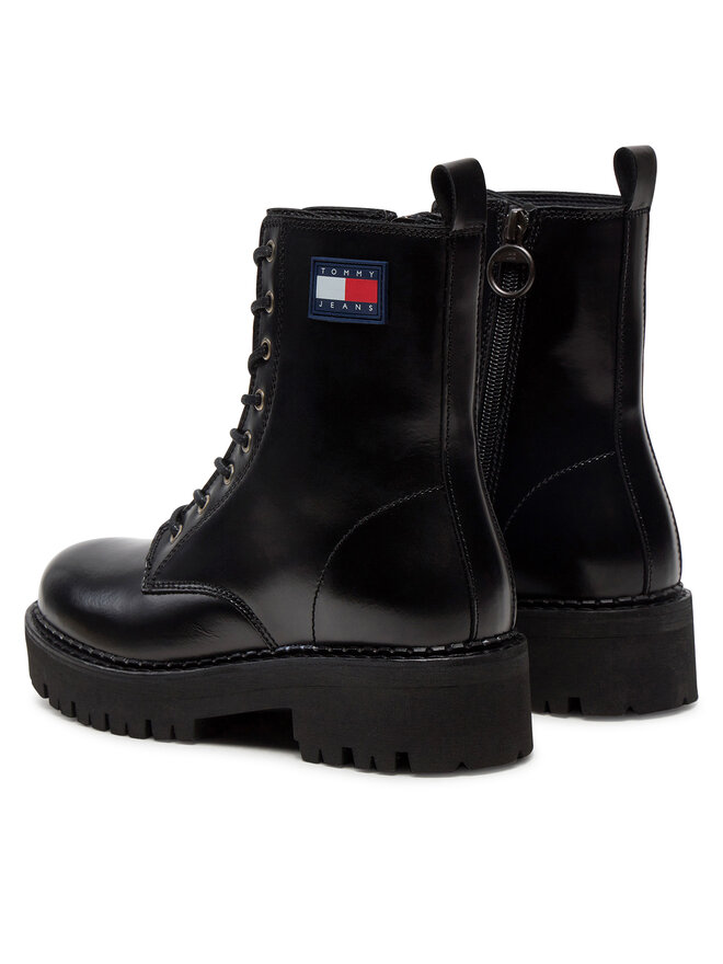 Tommy Jeans Schnürstiefeletten Tommy Jeans Urban Tommy Jeans Lace Up Boot EN0EN01995 Schwarz