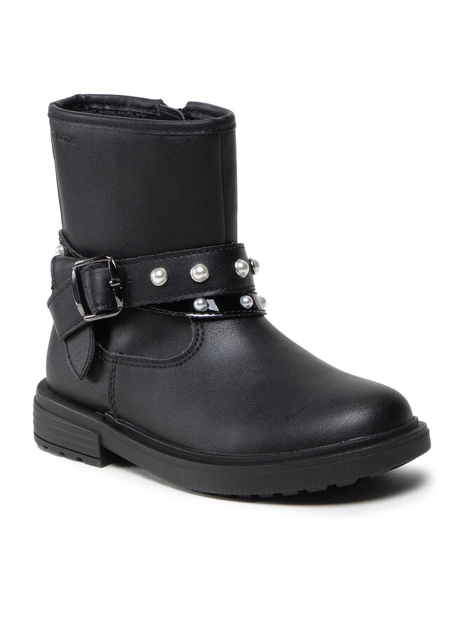 Geox Боти Geox J Eclair G.E J269QE 000BC C9999 S Черен