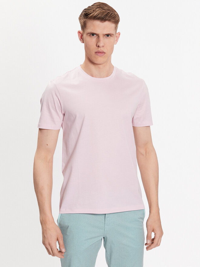 BOSS BOSS Camiseta 50468395 Rosa Slim Fit