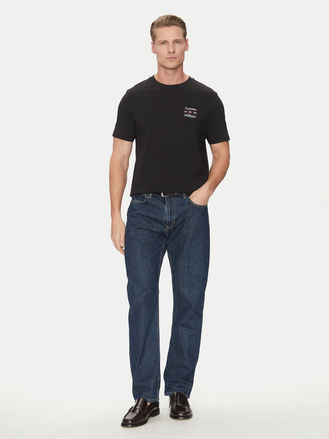 Tommy Hilfiger Tommy Hilfiger T-Shirt Stack MW0MW38622 Μαύρο Regular Fit