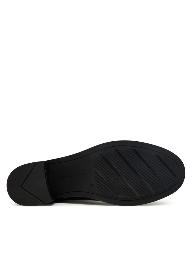 Tommy Hilfiger Stiefeletten Tommy Hilfiger Riding Lthr Mid Boot Block Heel FW0FW08776 Schwarz