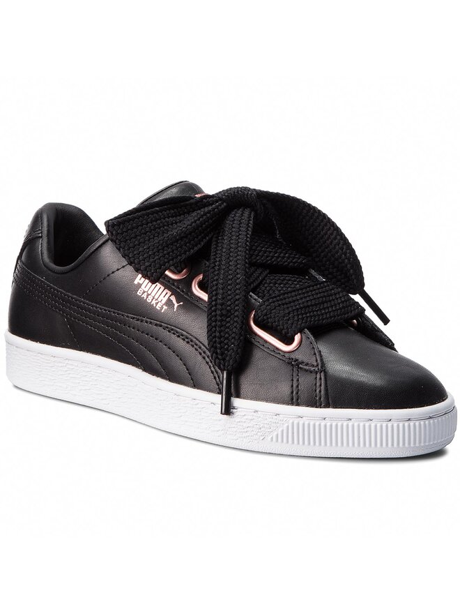 Zapatillas Puma Basket Heart Leather 367817 02 Negro zapatos.es