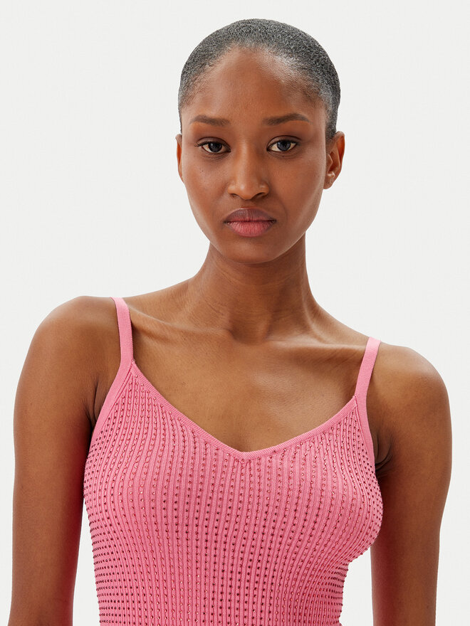 Fracomina Fracomina Top FR25ST4006K410J9 Korallenfarben Slim Fit