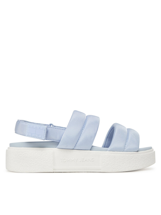 Tommy Jeans Sandales Tommy Jeans Tjw Flatform Sandal EN0EN02802 Gaiši zils
