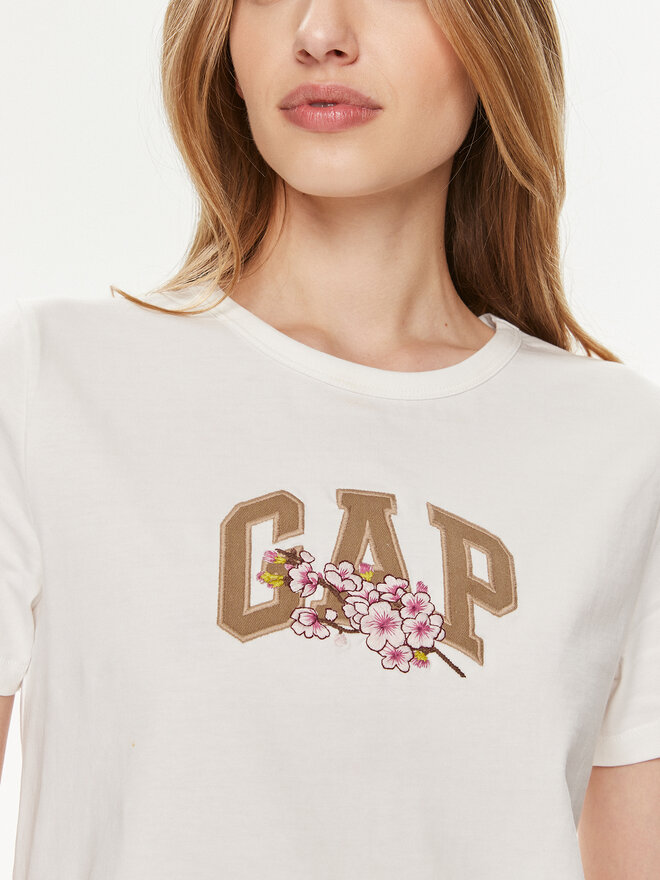 Gap Gap Marškinėliai 878165-00 Balta Regular Fit
