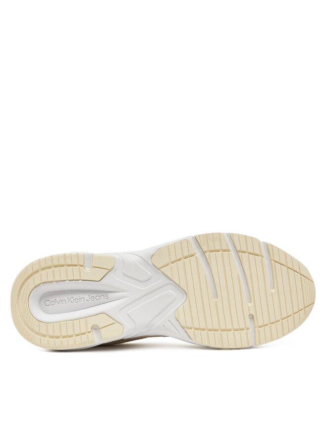 Calvin Klein Jeans Sneakersy Calvin Klein Jeans Retro Tennis Low Mg Mix Media Wn YW0YW01639 Écru