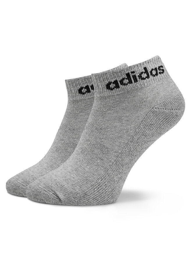 adidas Kurze Socken adidas Linear Ankle Socks Cushioned Socks 3 Pairs IC1304 Grau