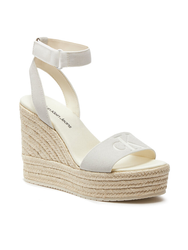 Calvin Klein Jeans Espadrillas Calvin Klein Jeans Wedge Sandal Su Mg Btw YW0YW01026 Écru