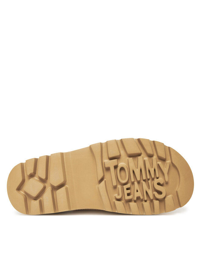 Tommy Jeans Pantoletten Tommy Jeans Tjw Double Strap Sandal Suede EN0EN02797 Braun