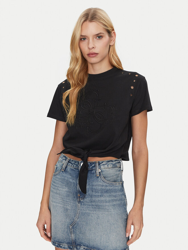 Guess Guess Marškinėliai W5GI18 I3Z14 Juoda Regular Fit