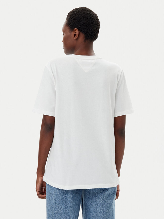 Tommy Jeans Tommy Jeans Camiseta Color Varsity DW0DW21337 Écru Relaxed Fit