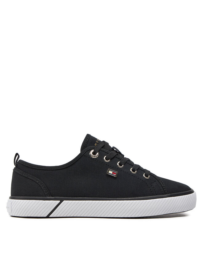 Tommy Hilfiger Tenisky Tommy Hilfiger Vulc Canvas Sneaker FW0FW08063 Černá
