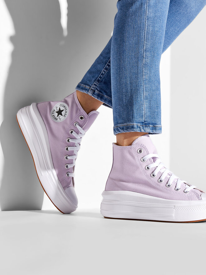 Converse Sneakers aus Stoff Converse Ctas Move Hi 572722C Violett