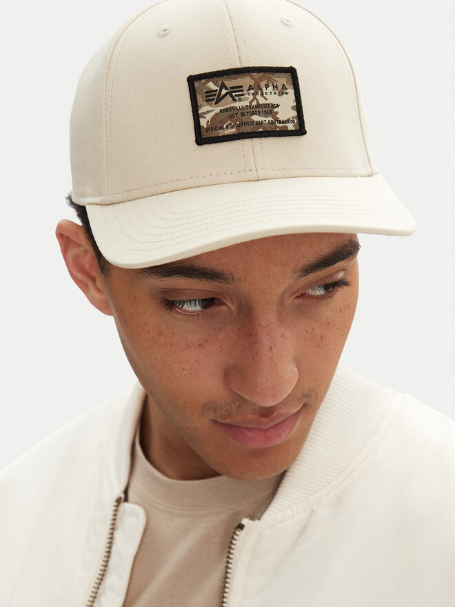 Alpha Industries Czapka z daszkiem Alpha Industries Crew Camo 156903 Écru