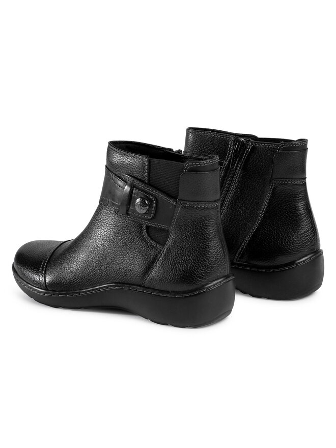 Botas Clarks Cora Pace Mujer - Botines Tobillo Piel Negra - Talla 39.5 EU