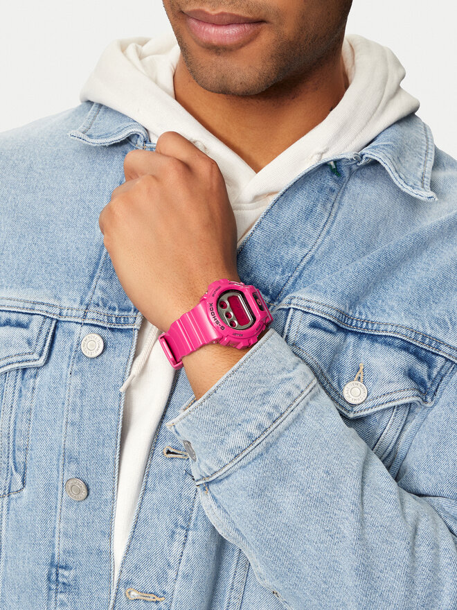 G-Shock Zegarek G-Shock DW-6900RCS-4ER Różowy