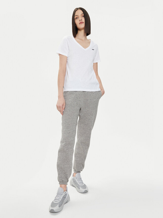 4F 4F T-Shirt 4FWSS24TTSHF1162 Λευκό Regular Fit
