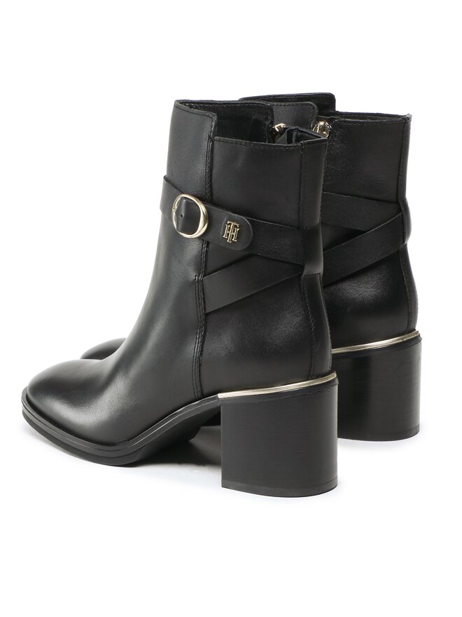 Tommy Hilfiger Μποτάκια Tommy Hilfiger Belt Heeled FW0FW06766 Μαύρο