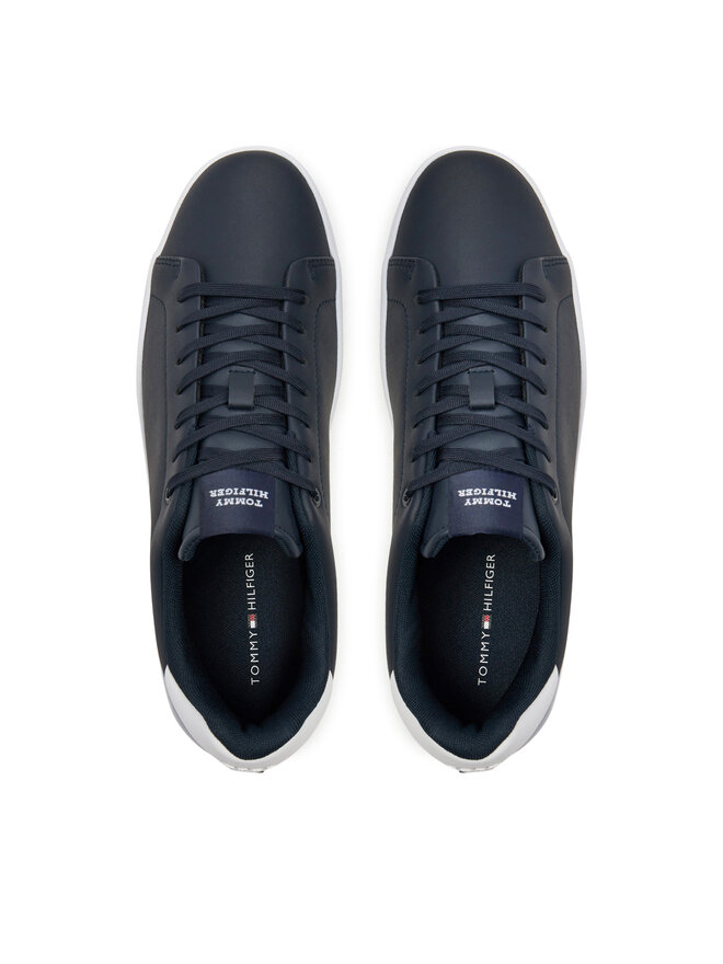 Tommy Hilfiger Sneakersy Tommy Hilfiger Court Cupsole Leather Flag FM0FM05451 Granatowy