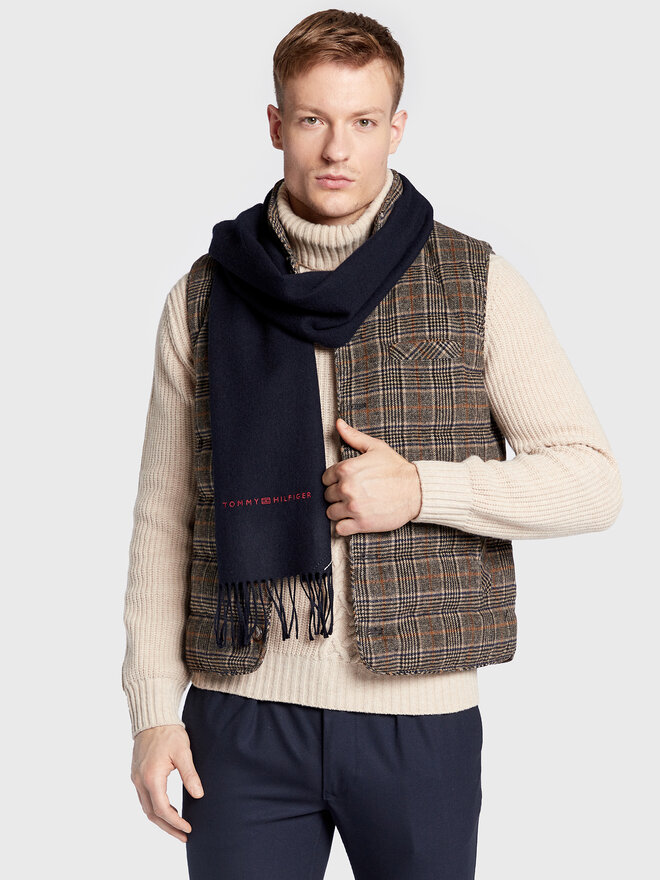 Tommy Hilfiger Шаль Tommy Hilfiger AM0AM10373 Cиній
