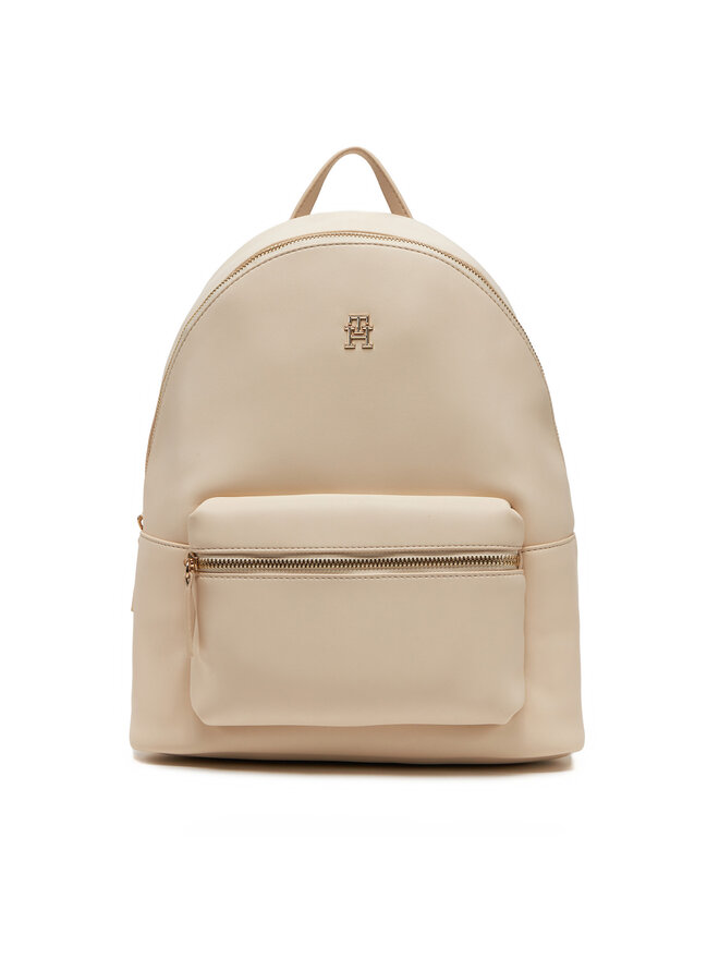 Tommy Hilfiger Rucsac Tommy Hilfiger Th Logotape Backpack AW0AW17163 Écru