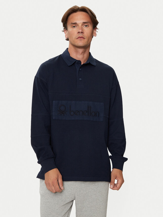 United Colors Of Benetton United Colors Of Benetton Поло 3G9WU3020 Cиній Regular Fit