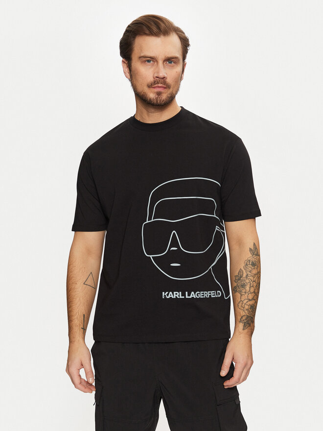 KARL LAGERFELD KARL LAGERFELD T-Shirt 755197 551225 Μαύρο Regular Fit