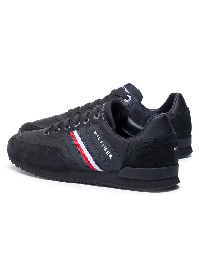Tommy Hilfiger Sneakers Tommy Hilfiger Iconic Material Mix Runner FM0FM02847 Negru