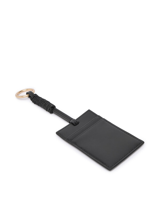 Calvin Klein Kreditkartenetui Calvin Klein Foil Logo Lacing Cardcase Charm LV04F1259G Schwarz