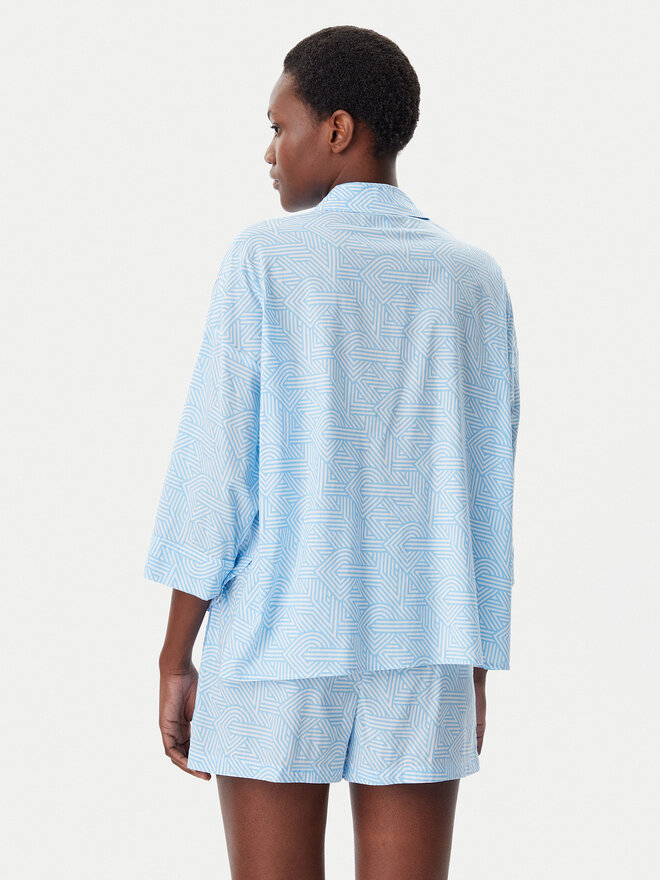 DKNY DKNY Pijama YI50046 Celeste Regular Fit