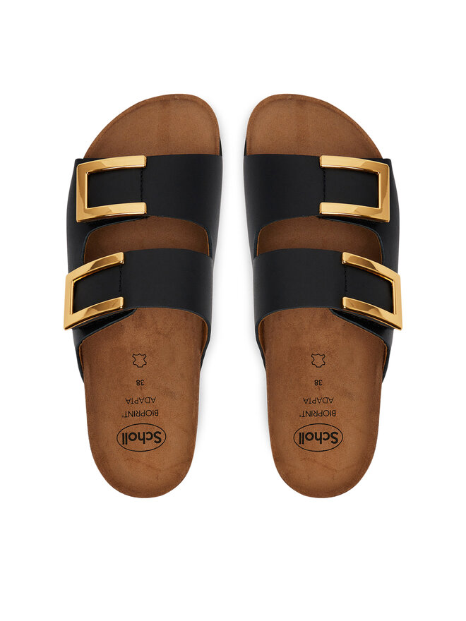 Scholl Natikači Scholl Mules Black Monterey 2 Straps Ad F305841004 1004 Črna
