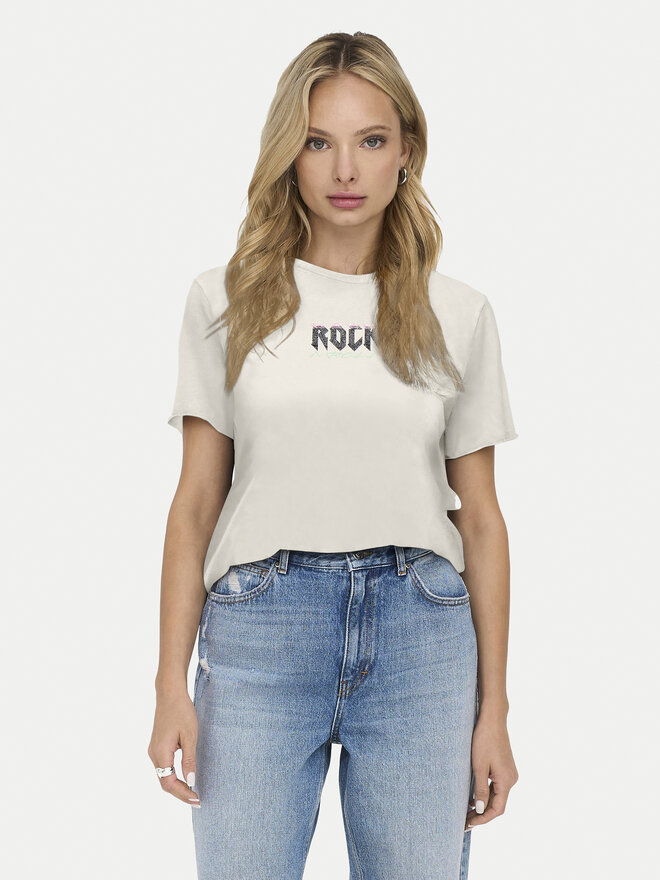 ONLY ONLY Футболка Lucy 15307412 Écru Regular Fit