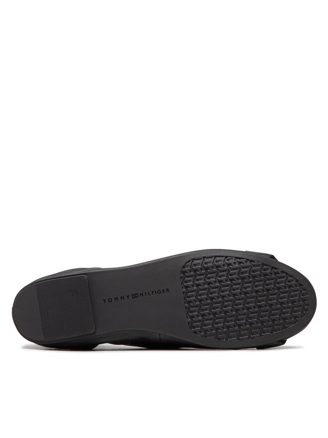 Tommy Hilfiger Ballerinas Tommy Hilfiger Th Essential Leather Ballerina FW0FW06096 Schwarz