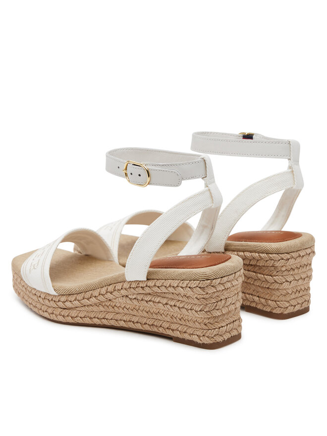 Tommy Hilfiger Espadryle Tommy Hilfiger Tommy Hilfiger Espad Mid Wedge FW0FW08805 Écru
