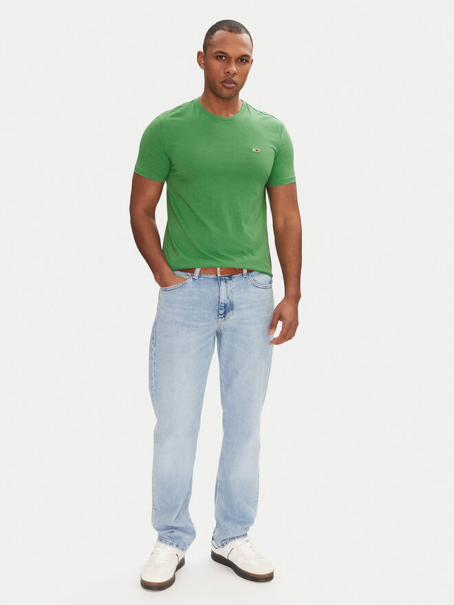 Tommy Jeans Tommy Jeans Marškinėliai Jaspe DM0DM20363 Žalia Slim Fit