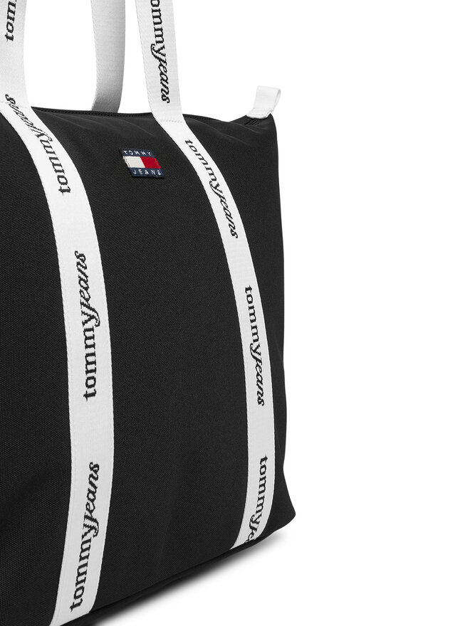 Tommy Jeans Handtasche Tommy Jeans Tjw Ess Daily Tote AW0AW18461 Schwarz