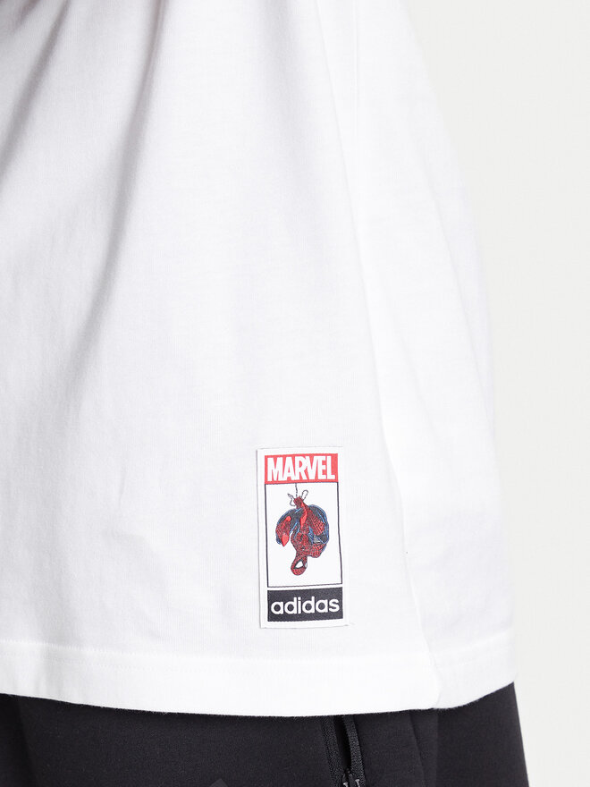 adidas adidas Camiseta Marvel Spider-Man Web Logo JL8056 Blanco Regular Fit