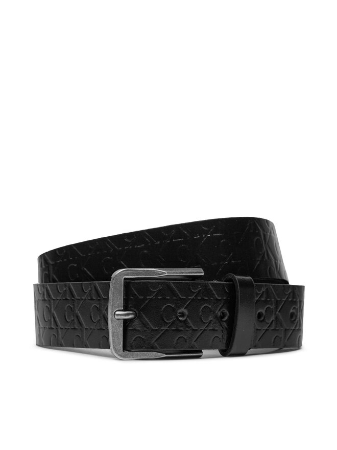 Calvin Klein Ζώνη Ανδρική Calvin Klein Classic Flat Lthr Belt 35Mm Aop K50K511518 Μαύρο